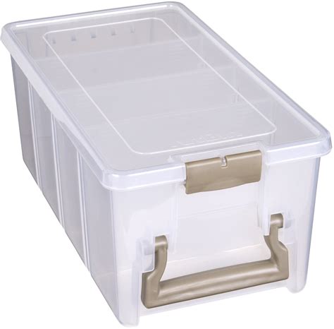 clear plastic cube box metal handle craft|wayfair craft case handles.